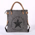 Women Canvas Tote Bag With Pu Leather strap.